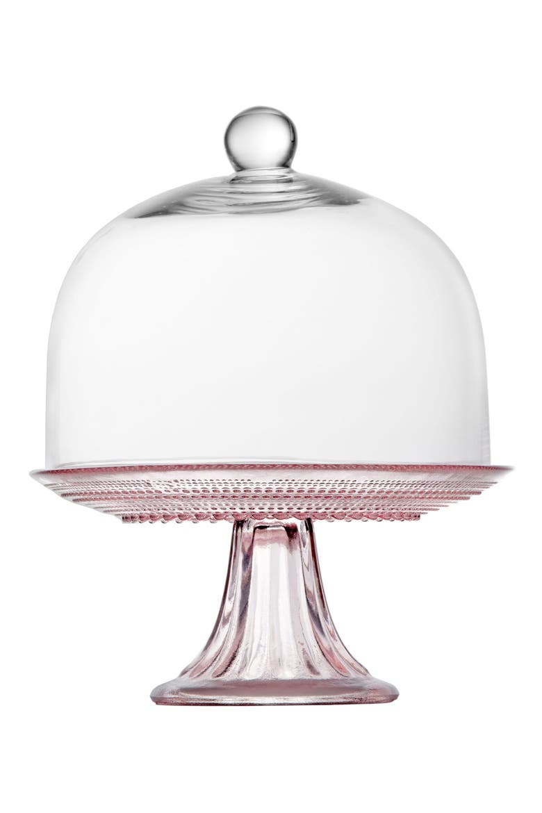 Jupiter Domed Cake Stand, Main, color, PINK
