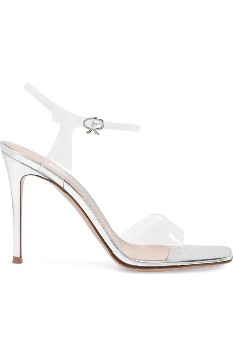 Gianvito Rossi Cher Sandal, Main, color, Metallic Silver Tpu