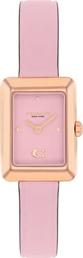 COACH Mara Leather Strap Watch, 22mm x 30mm