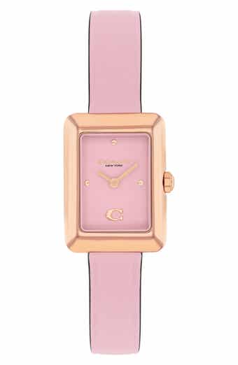 COACH Mara Leather Strap Watch, 22mm x 30mm