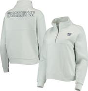 THE WILD COLLECTIVE Women's The Wild Collective Light Blue Washington Nationals Two-Hit Quarter-Zip Pullover Top
