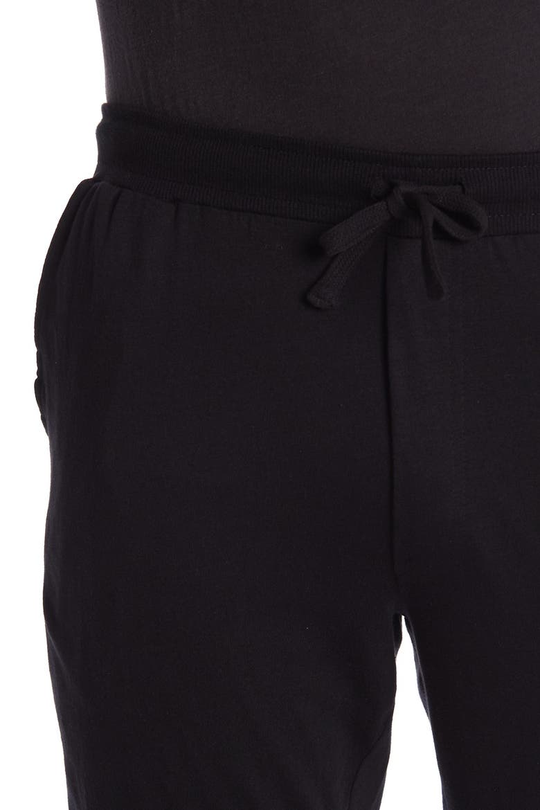 Super Light Weight Cuffed Lounge Pants, Alternate, color, BLACK