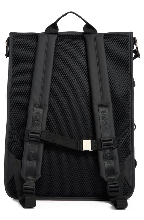 Rains Trail Cord Rolltop Backpack In Black