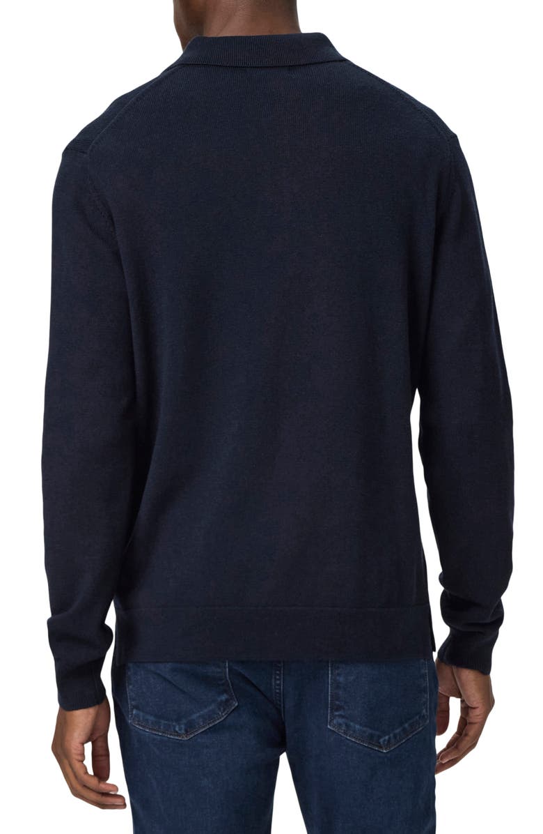 PAIGE Finsbury Merino Wool Blend Polo Sweater, Alternate, color, Deep Anchor
