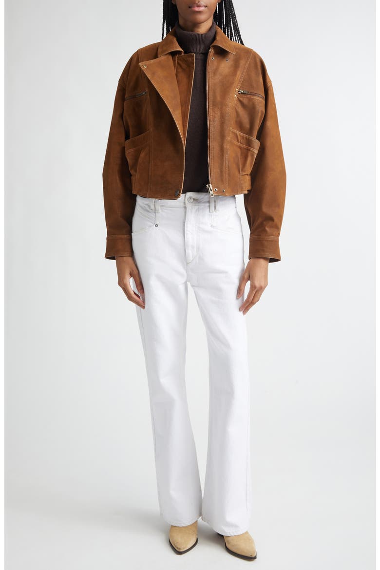 Belma Faux Leather Jacket, Alternate, color, BROWN