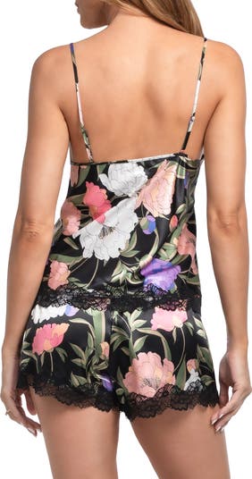 Harriet Lace Trim Satin Short Pajamas