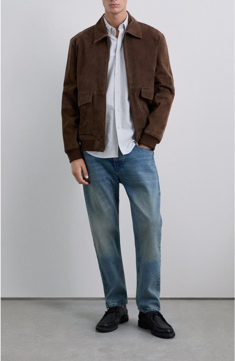 Scalpers New Oxford Bd Slim Oe Shirt, Alternate, color, Khakistripes