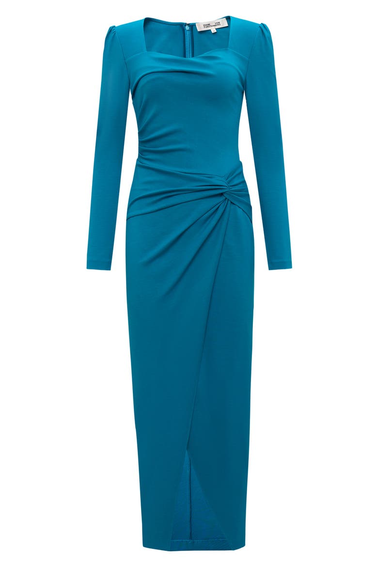 Hughie Long Sleeve Dress, Alternate, color, DARK TEAL