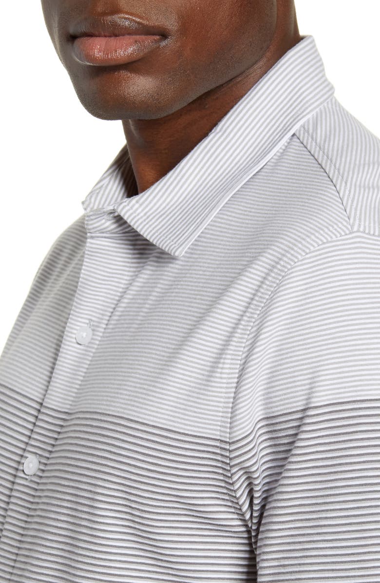 Cutter & Buck Classic Fit Stripe Short Sleeve Button-Up Sport Shirt, Alternate, color, 
