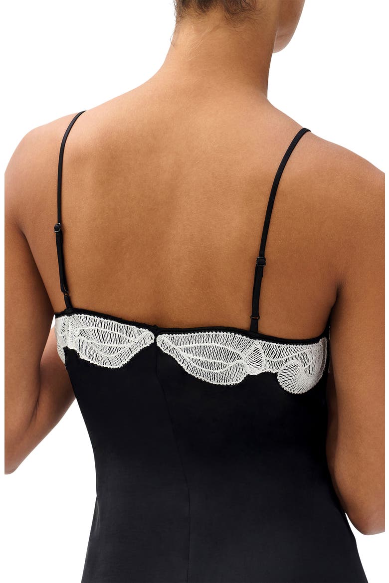 Ann Embroidery Detail Midi Slipdress, Alternate, color, BLACK