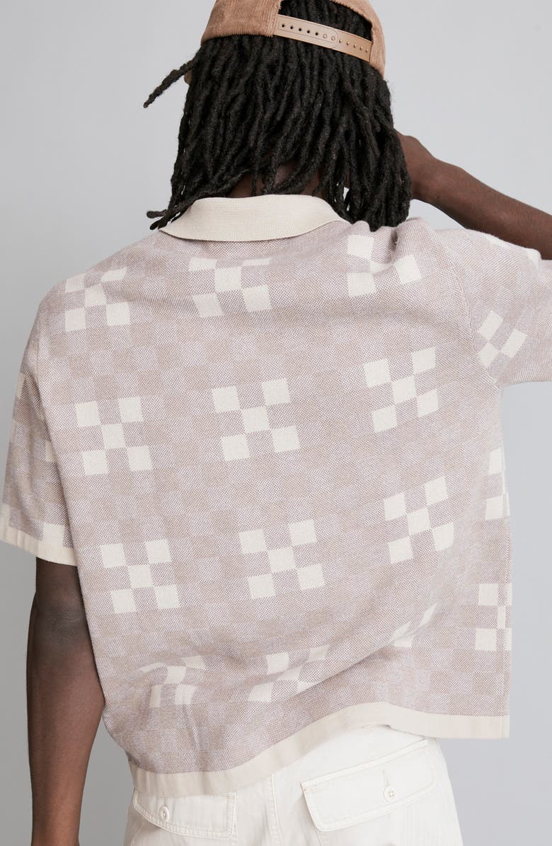 Madewell Plaid Jacquard Cotton Sweater Polo, Alternate, color,