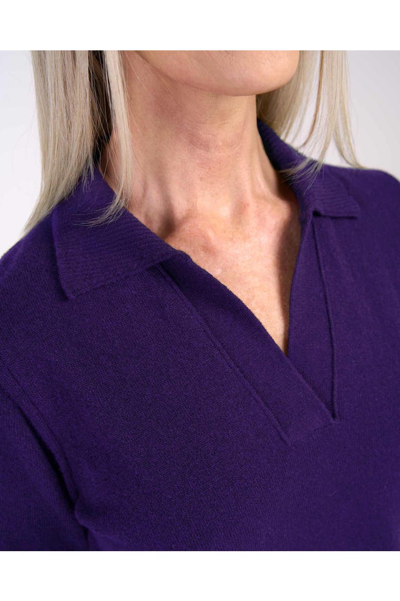 Trophy Neck Wool Shirt Dress, Alternate, color, Deep Nightshade