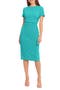 Ruched Short Sleeve Midi Dress