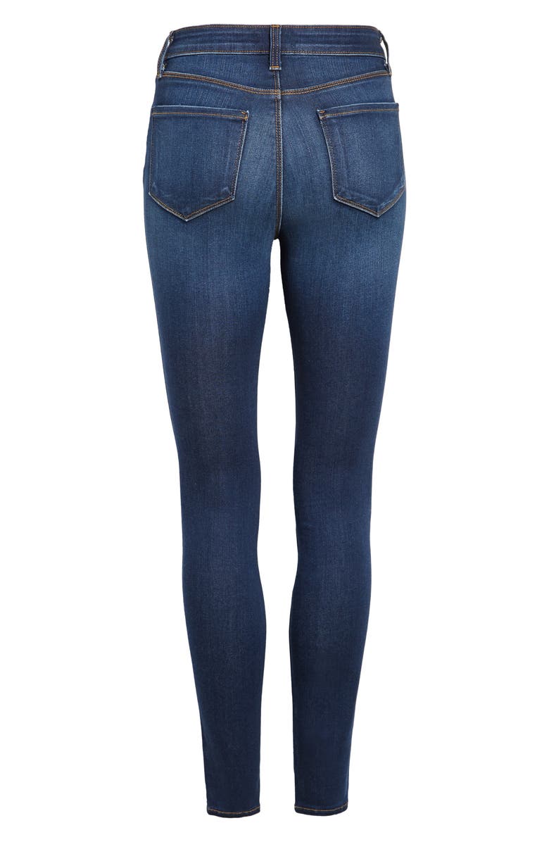 L'AGENCE Marguerite Skinny Jeans, Alternate, color, Baltic