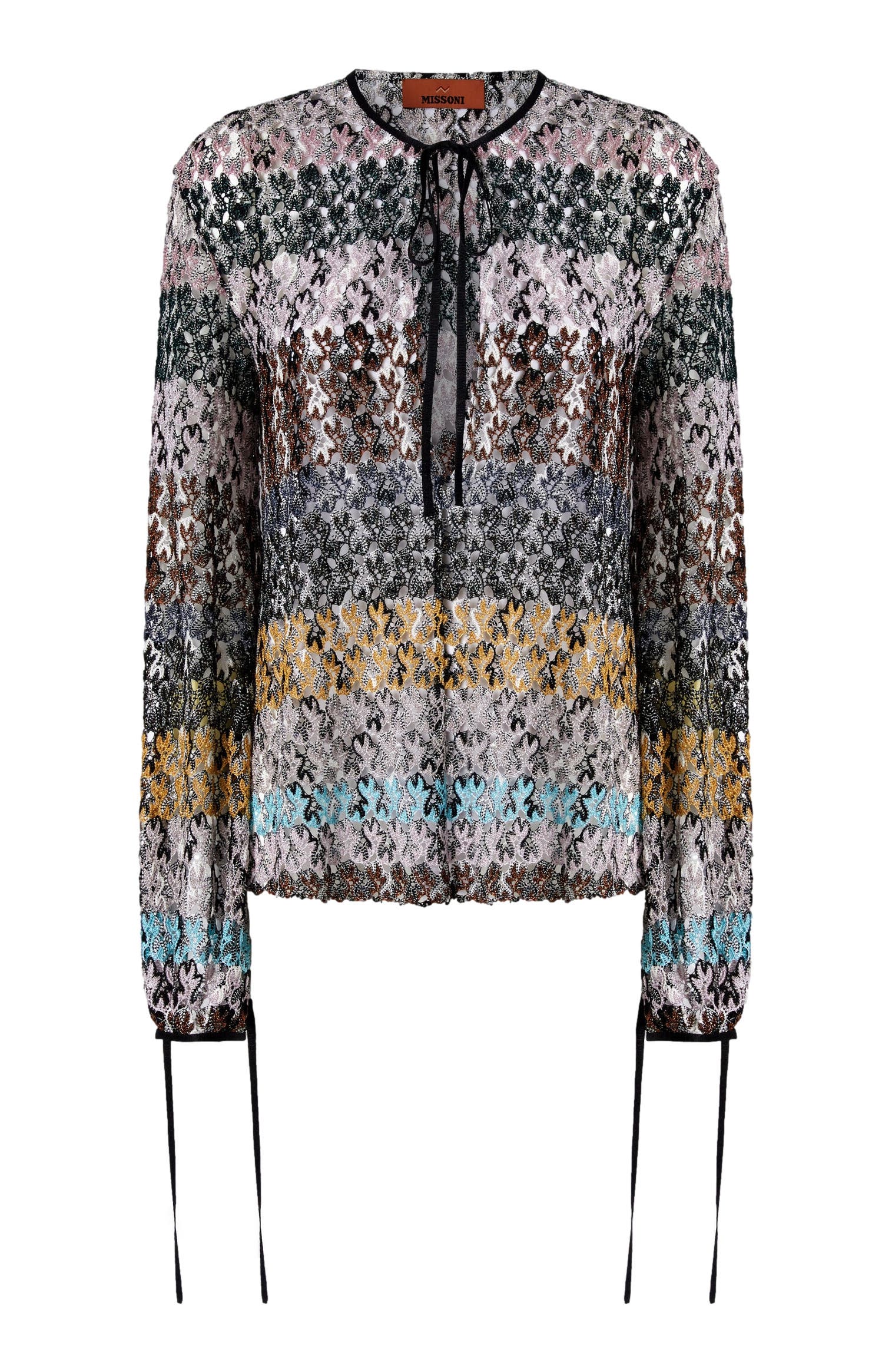 Crew Neck Blouse In Embroidered Lace - image 2