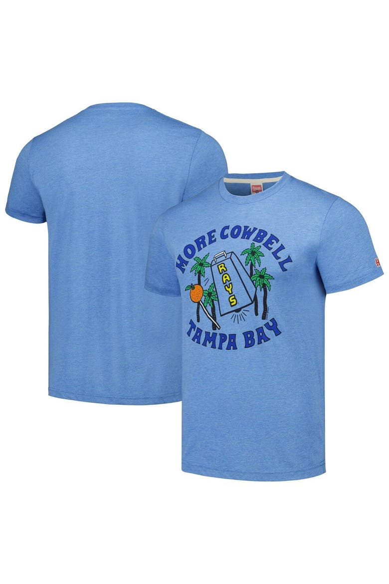 Men's Homage Light Blue Tampa Bay Rays Doodle Collection More Cowbell Tri-Blend T-Shirt, Main, color, Light Blue