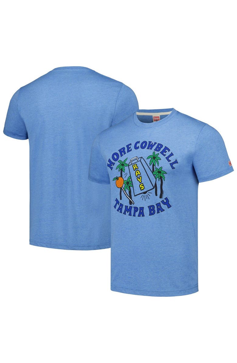Homage Men's Homage Light Blue Tampa Bay Rays Doodle Collection More Cowbell Tri-Blend T-Shirt, Main, color, Light Blue
