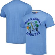 Homage Men's Homage Light Blue Tampa Bay Rays Doodle Collection More Cowbell Tri-Blend T-Shirt
