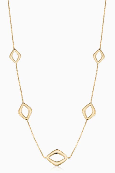 14K Gold Dream Link Station Necklace