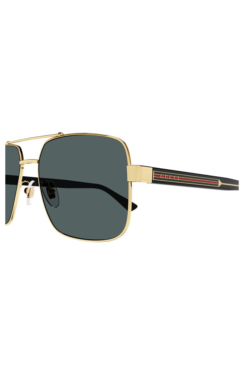 Gucci Polarized Aviator Sunglasses, Alternate, color, 