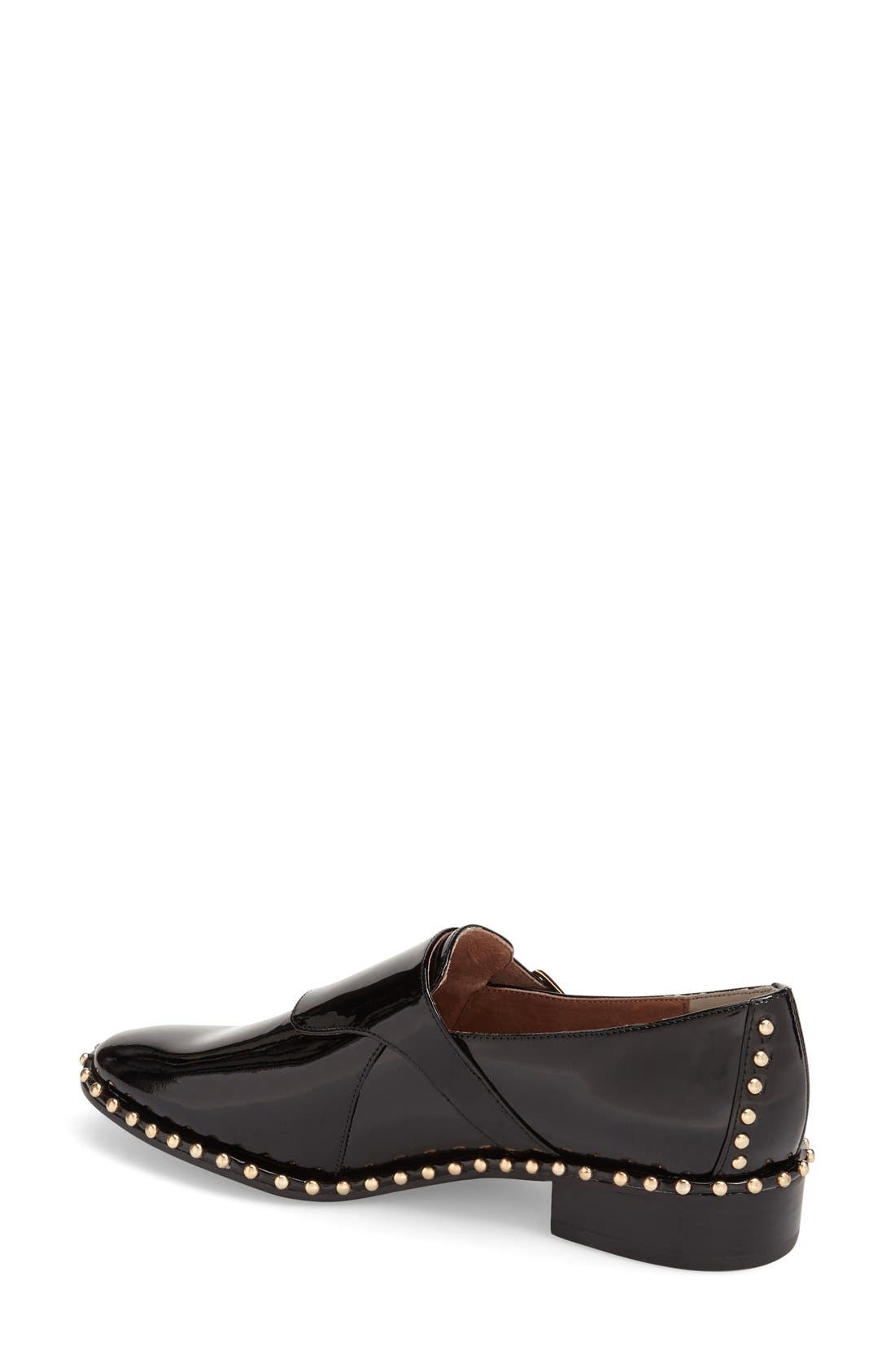 'Pierce' Monk Strap Loafer, Alternate, color, BLACK PATENT LEATHER