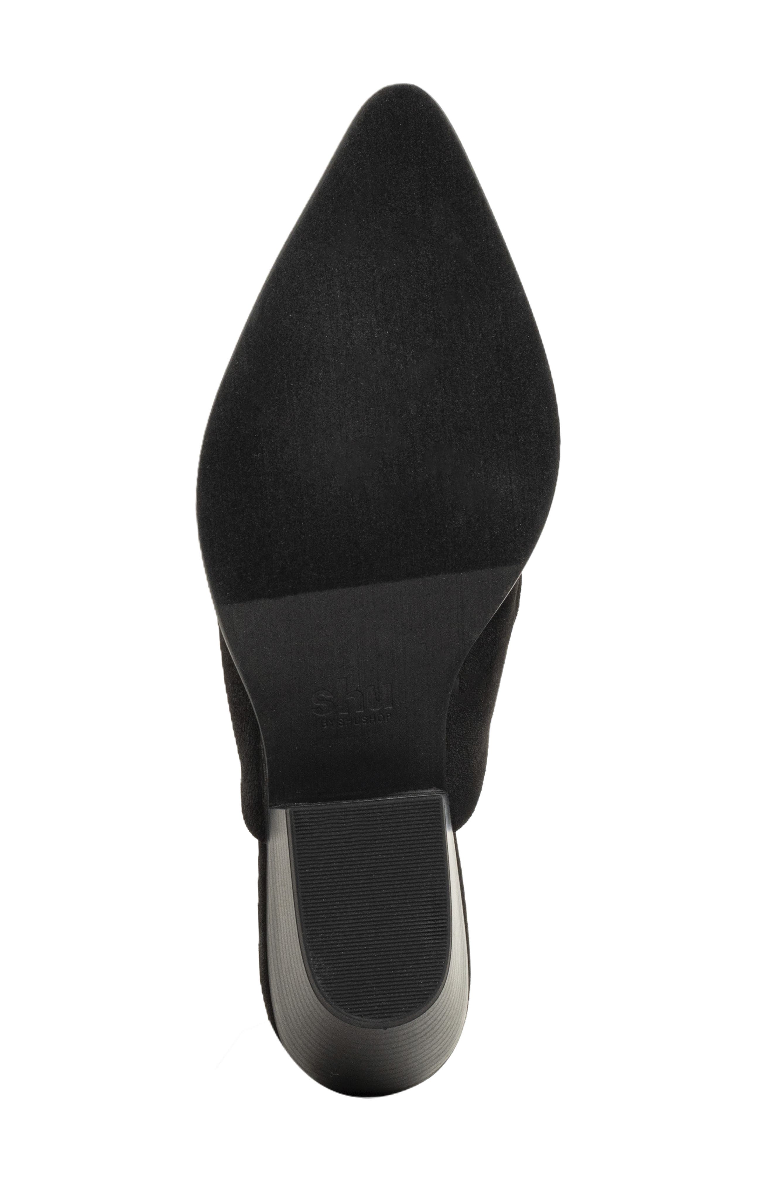 SHUSHOP Nicky Pointed Toe Mule, Alternate, color, Black Suede
