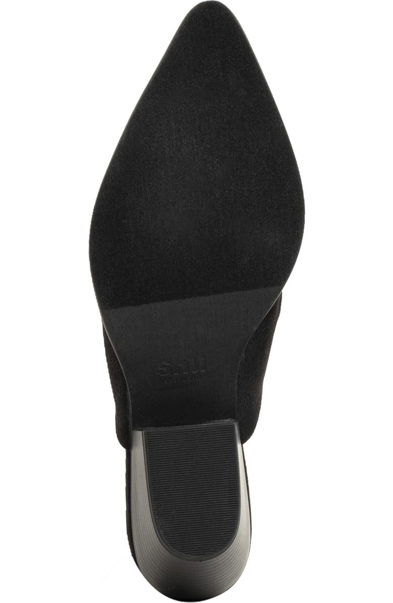 SHUSHOP Nicky Pointed Toe Mule, Alternate, color, Black Suede