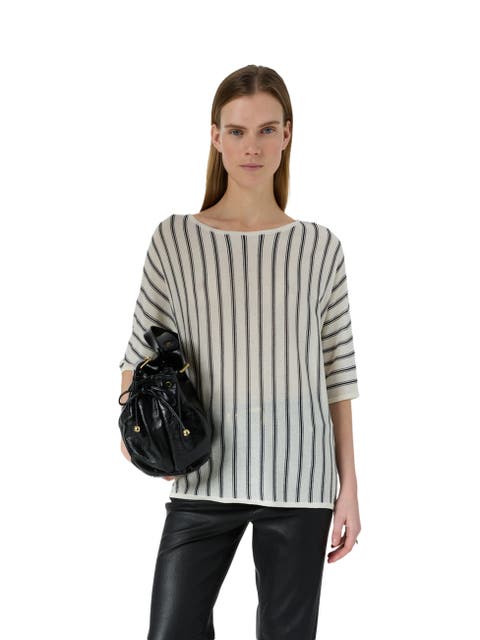 Lysia 3/4 Sleeve Round Neck Knit Top