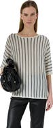 GERARD DAREL Lysia 3/4 Sleeve Round Neck Knit Top