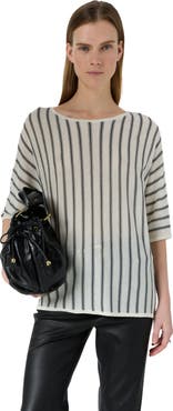 GERARD DAREL Lysia 3/4 Sleeve Round Neck Knit Top