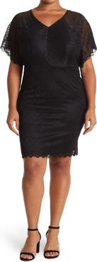 Love By Design Jeanne V-Neck Lace Dolman Dress
