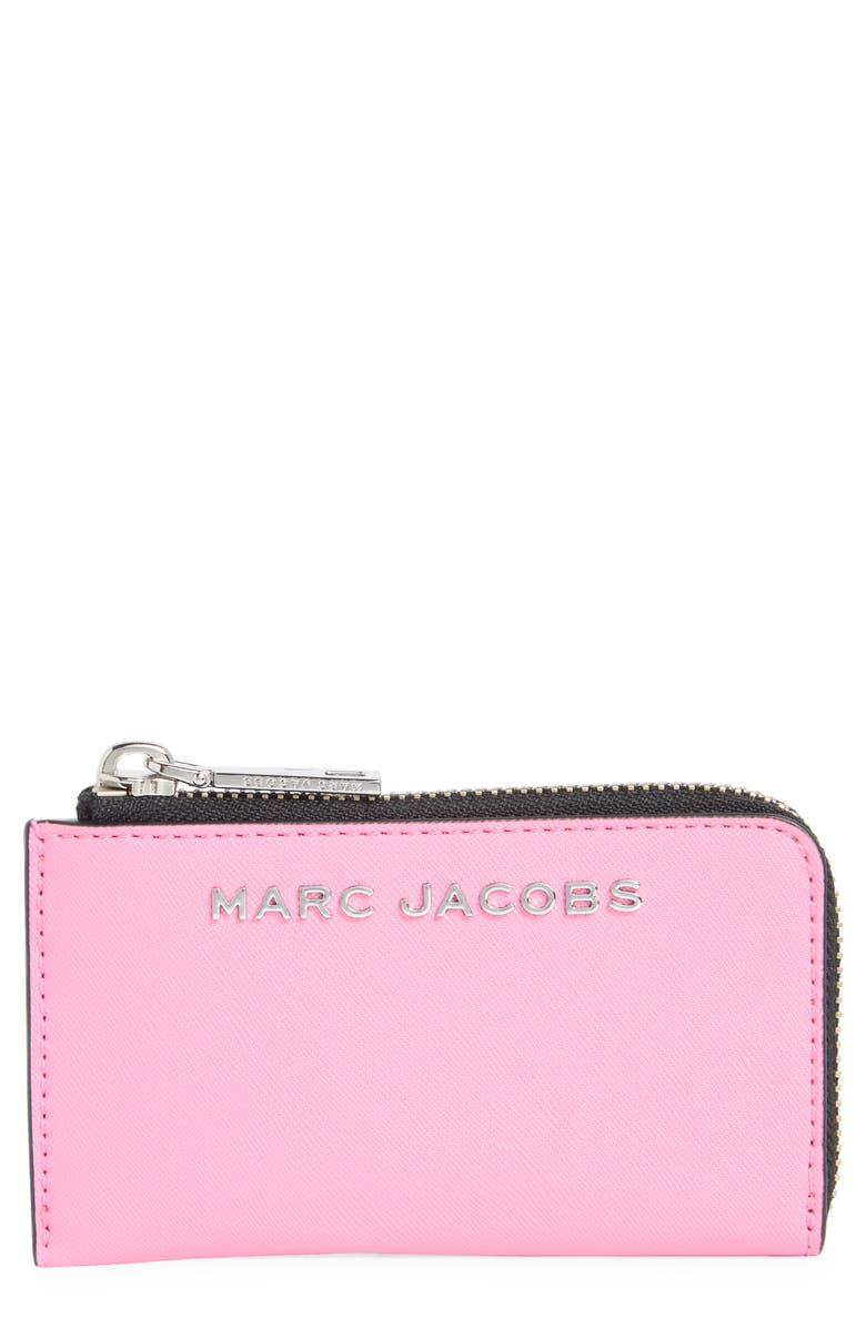 Marc Jacobs Trademarc Logo Leather Card Case, Main, color, Petal Pink