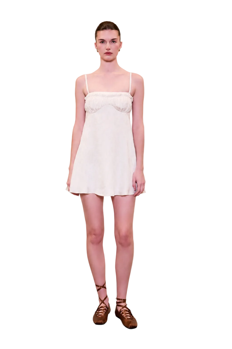 Daydreamers Strappy Backless Mini Dress, Alternate, color, Beige