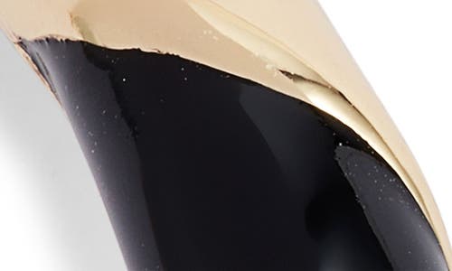 Nordstrom Enamel Sculpted Hoop Earrings In Black- Gold