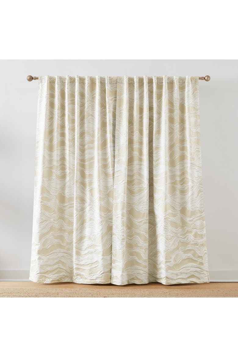 Cascade Wave Blackout Window Panel, Alternate, color, Cream/White