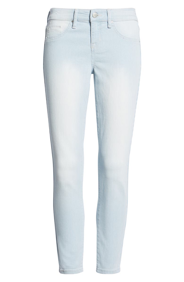 Tinsel Pinstripe Crop Skinny Jeans, Alternate, color,