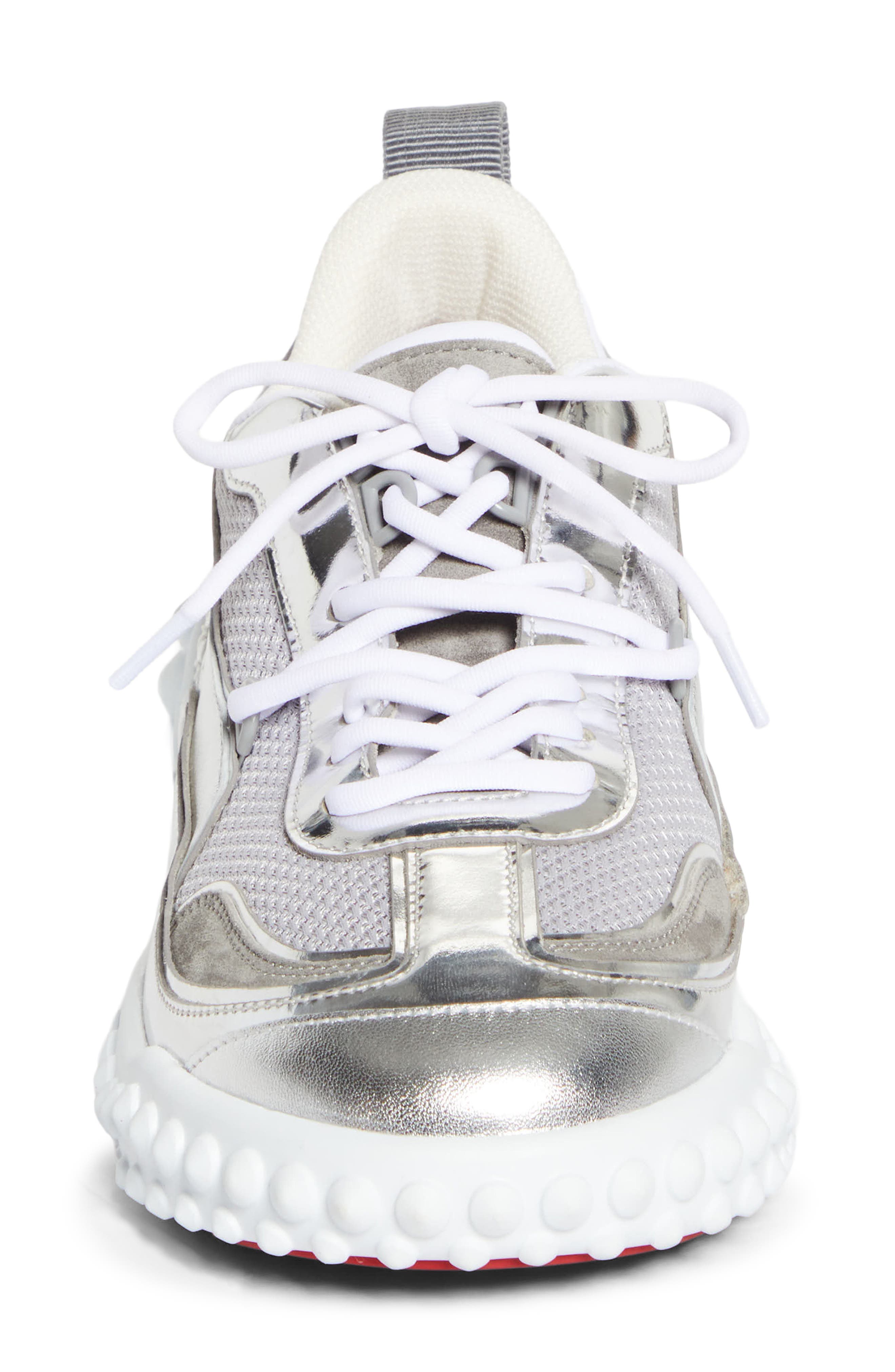 Christian Louboutin Mara Sneaker, Alternate, color, Silver