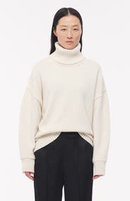 Another Tomorrow Oversized Luxe Turtleneck