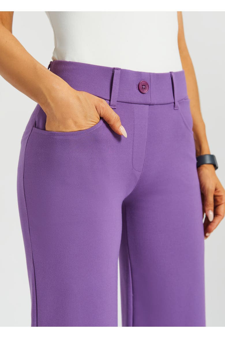 7 Pocket DPYP Dress Pant Yoga Pant Crop Wide, Alternate, color, Grape