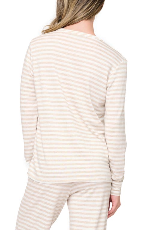 Gibsonlook Serene Mornings Stripe Print Henley Top