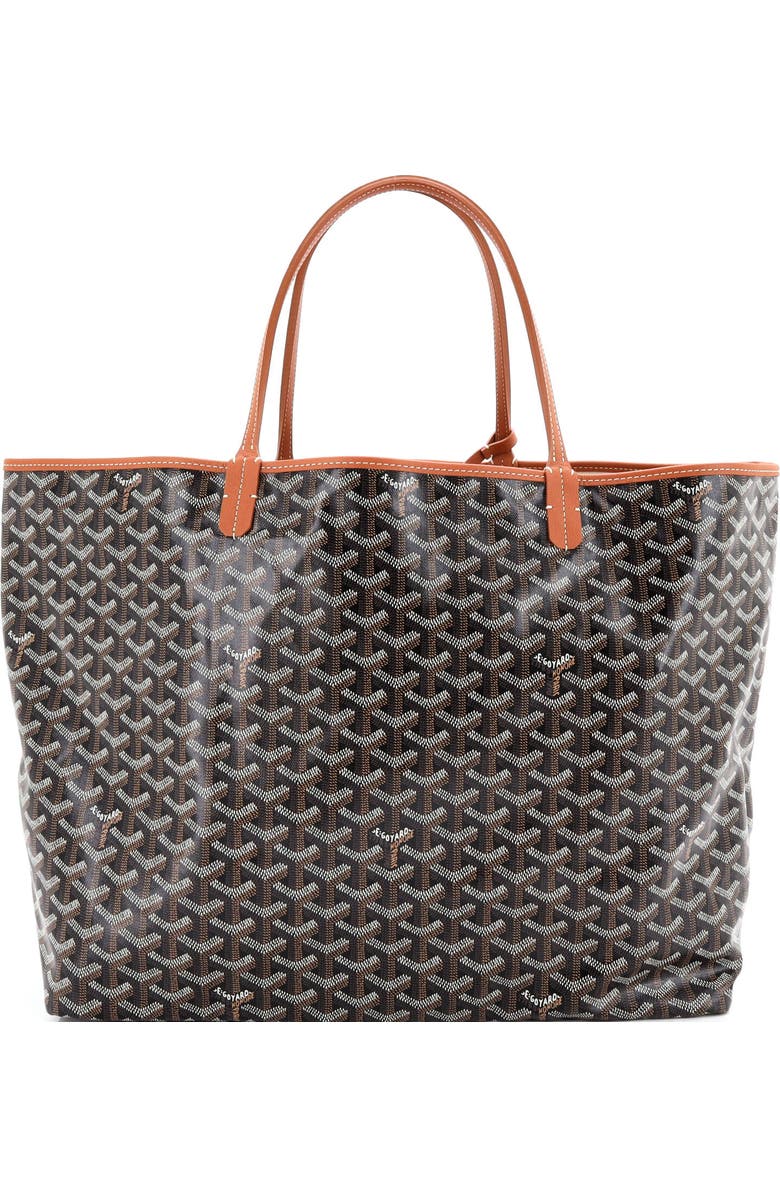Pre-Owned Goyard Saint Louis Reversible Tote Coated Canvas and Printed Canvas GM, Main, color, Brown