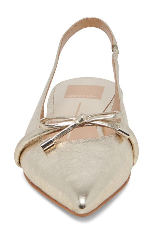 Dolce Vita Payge Pointed Toe Slingback Pump In Platinum Distressed Leather