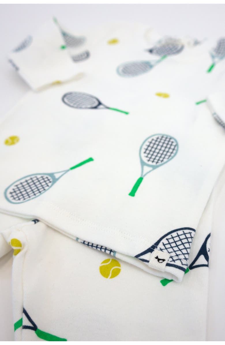oh baby! Tennis Print Two Piece Set, Alternate, color, Cream