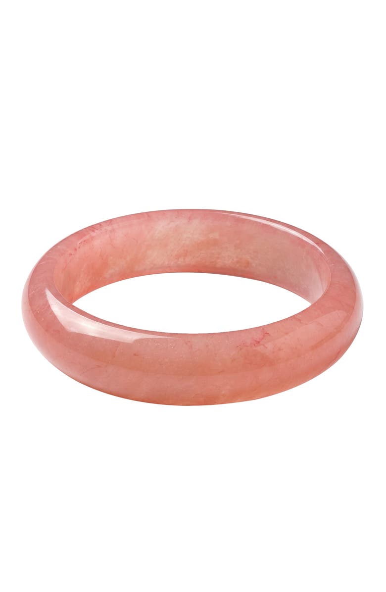 seree Silk Collection Blush Pink Jade Stone Bangle, Main, color, Pink