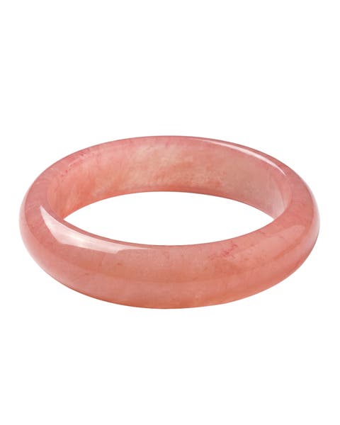 Silk Collection Blush Pink Jade Stone Bangle