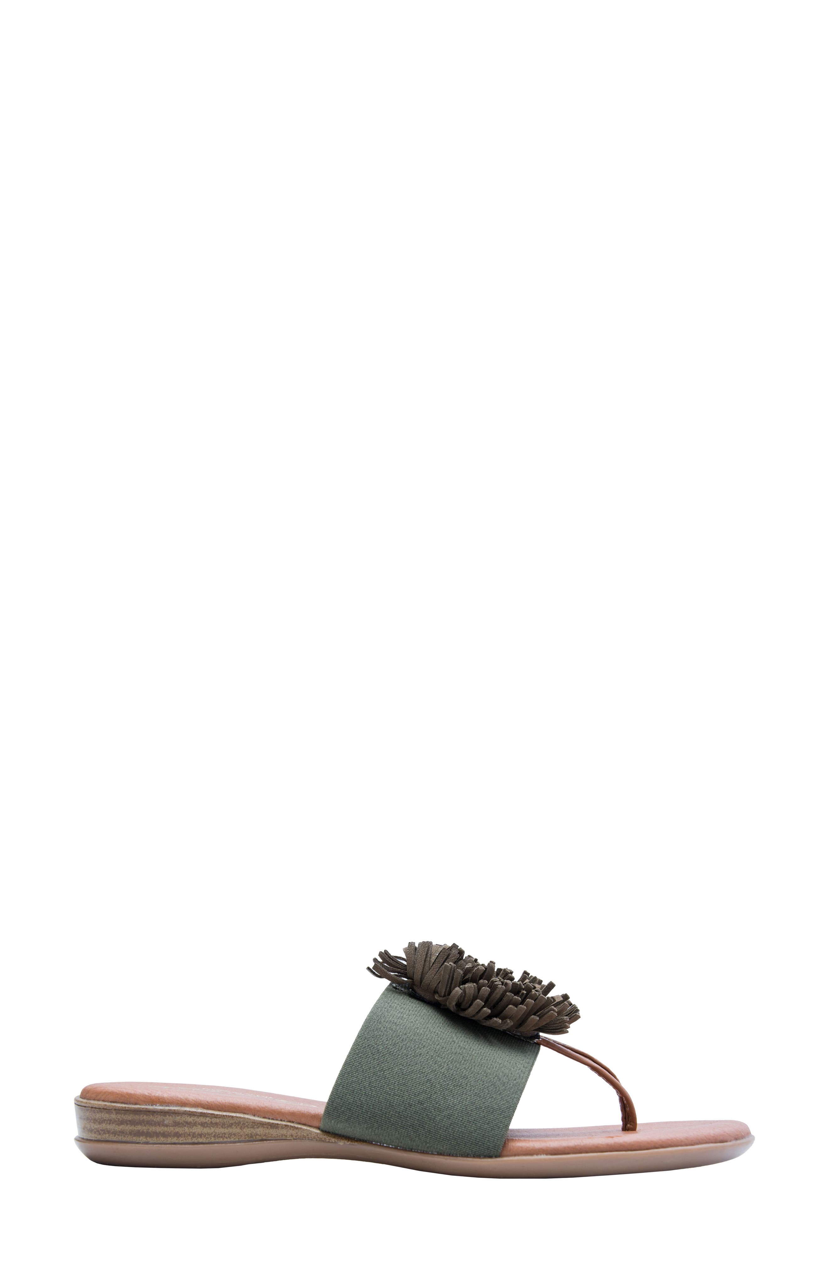 André Assous Novalee Sandal, Alternate, color, Forest Green Fabric