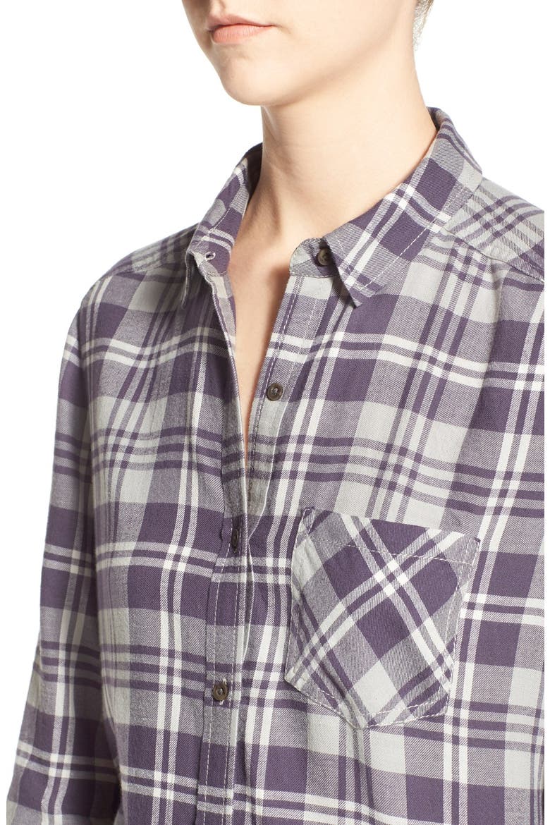 Plaid Shirt, Alternate, color, GREY STONE WOODLAND PLAID