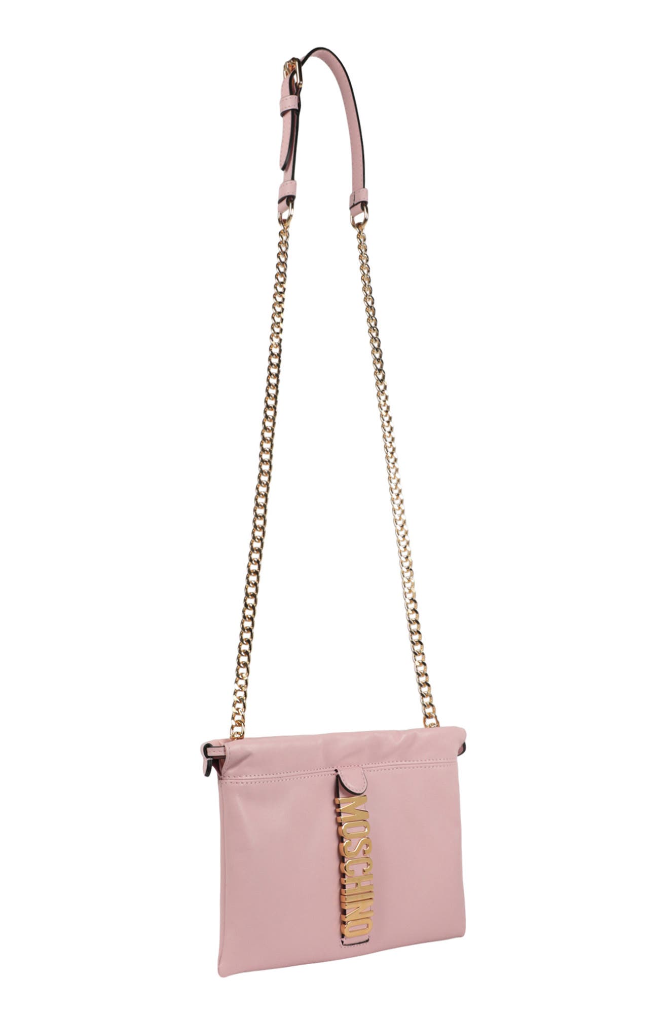 Moschino Belt Logo Crossbody Bag, Alternate, color, 
