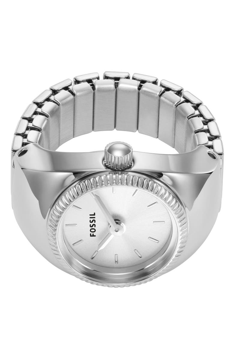 Fossil Ring Watch, 15mm, Alternate, color, Silver