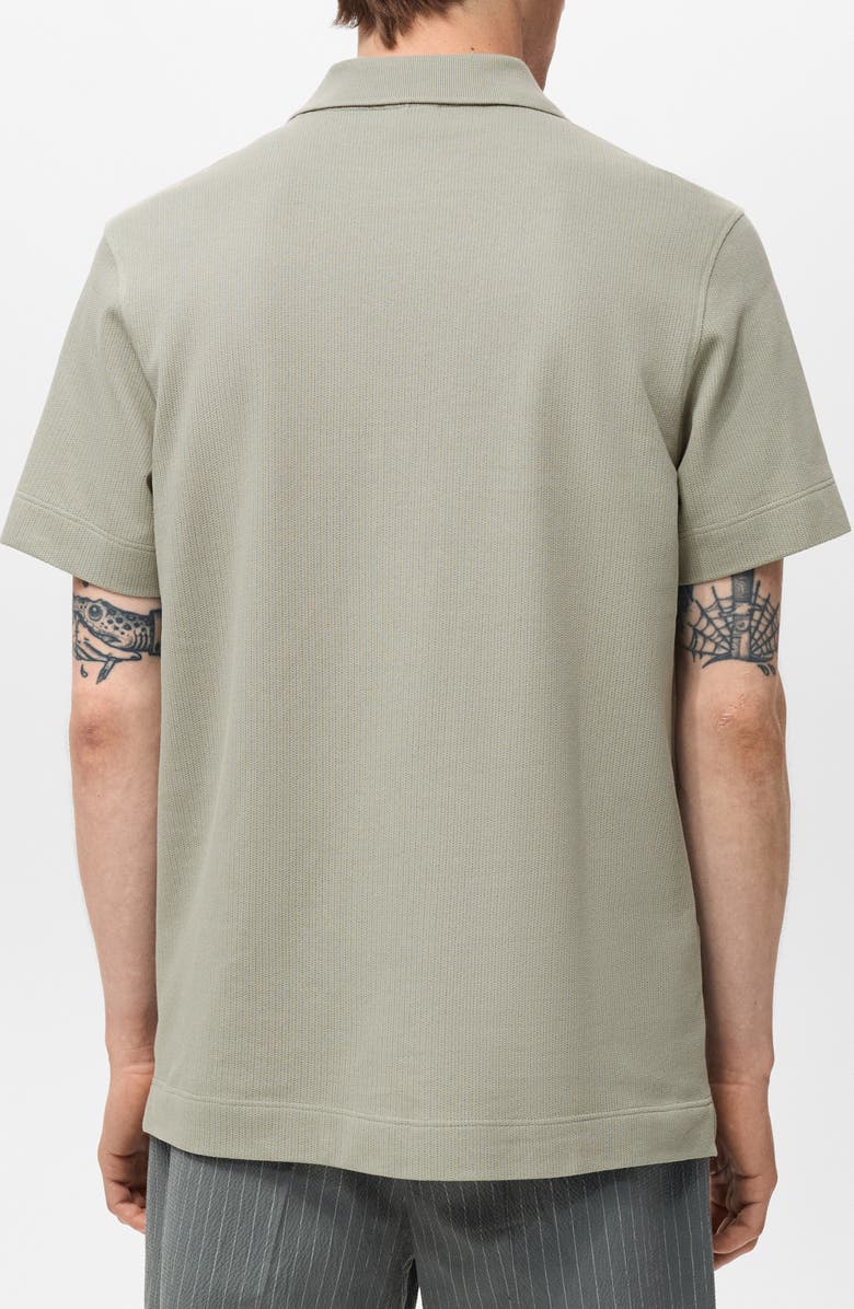 MANGO Fine Rib-Knit Polo, Alternate, color, Mint Green